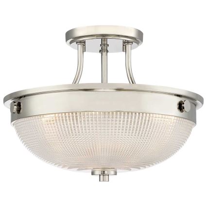 Quoizel - Ytmonterad ljuskrona MANTLE 2xE27/60W/230V skinande krom