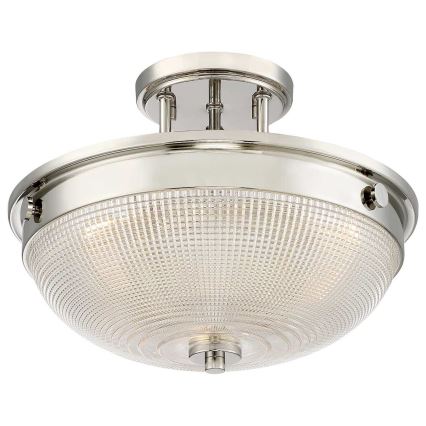 Quoizel - Ytmonterad ljuskrona MANTLE 2xE27/60W/230V skinande krom