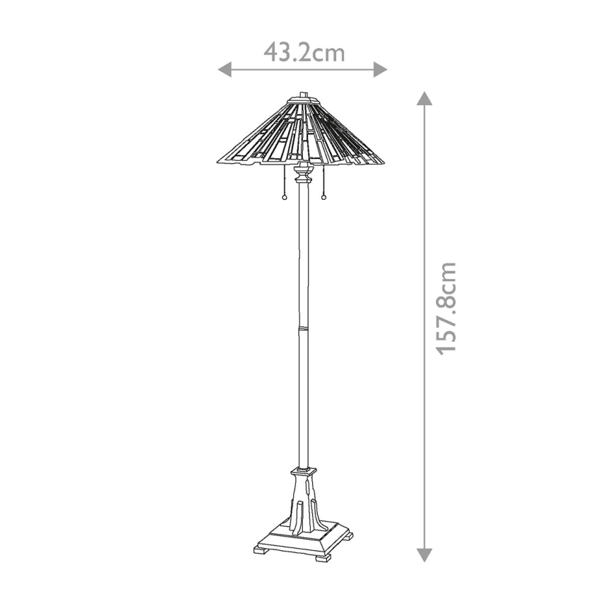 Quoizel - Golv lampa MAYBECK 2xE27/60W/230V