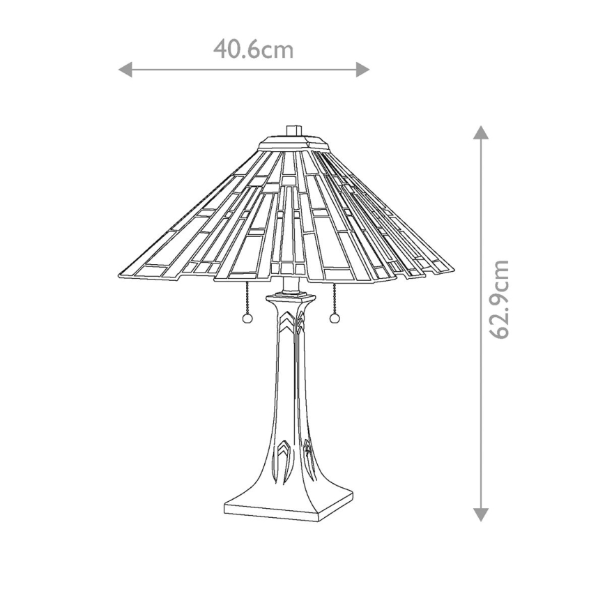 Quoizel - Bordslampa MAYBECK 2xE27/60W/230V