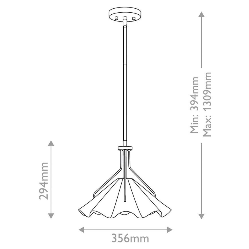 Quoizel - Pendelkrona MEJIA 1xE27/60W/230V diameter 35,6 cm mässing