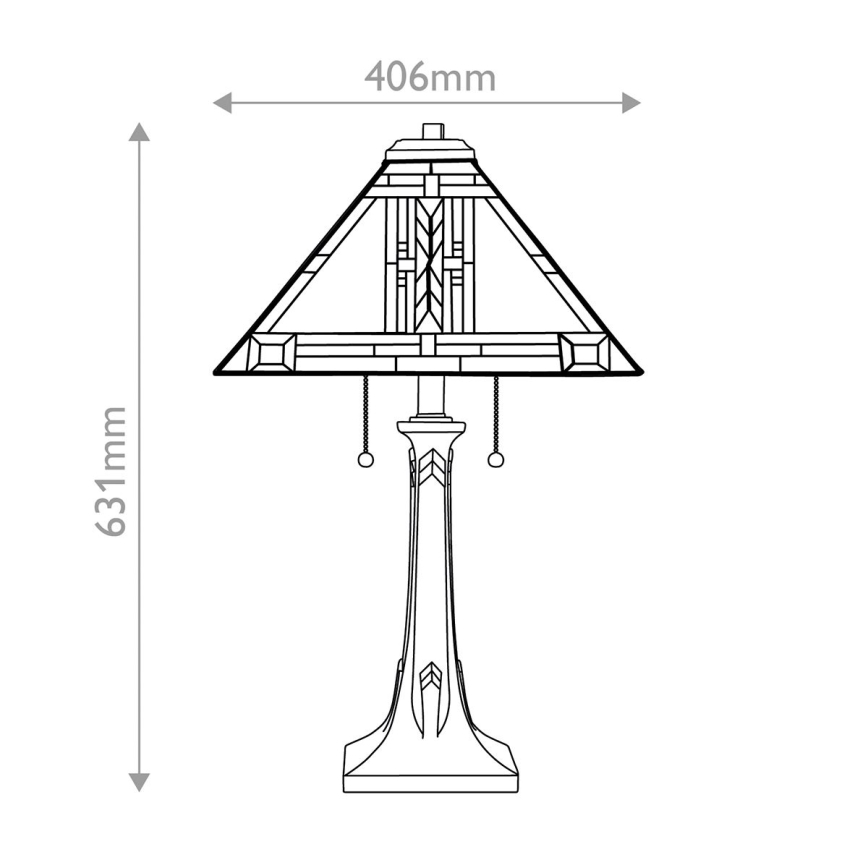 Quoizel - Bordslampa NAVAJO 2xE27/60W/230V