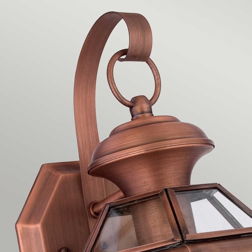 Quoizel - Utomhusvägglampa NEWBURY 1xE27/60W/230V IP44 i koppar