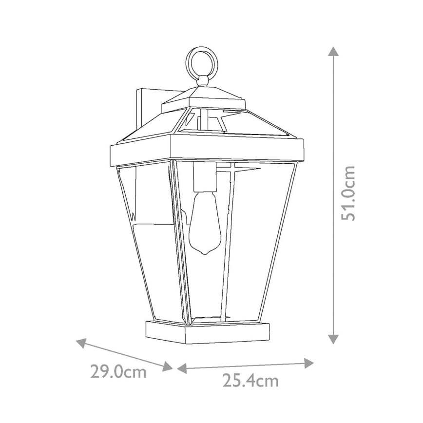 Quoizel - Vägglampa för utomhusbruk RAVINE 1xE27/60W/230V IP44 brun