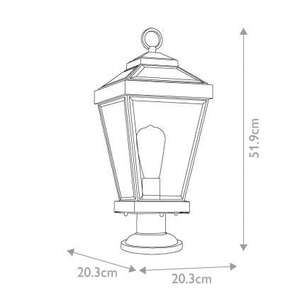 Quoizel - Utomhuslampa RAVINE 1xE27/60W/230V IP44 brun