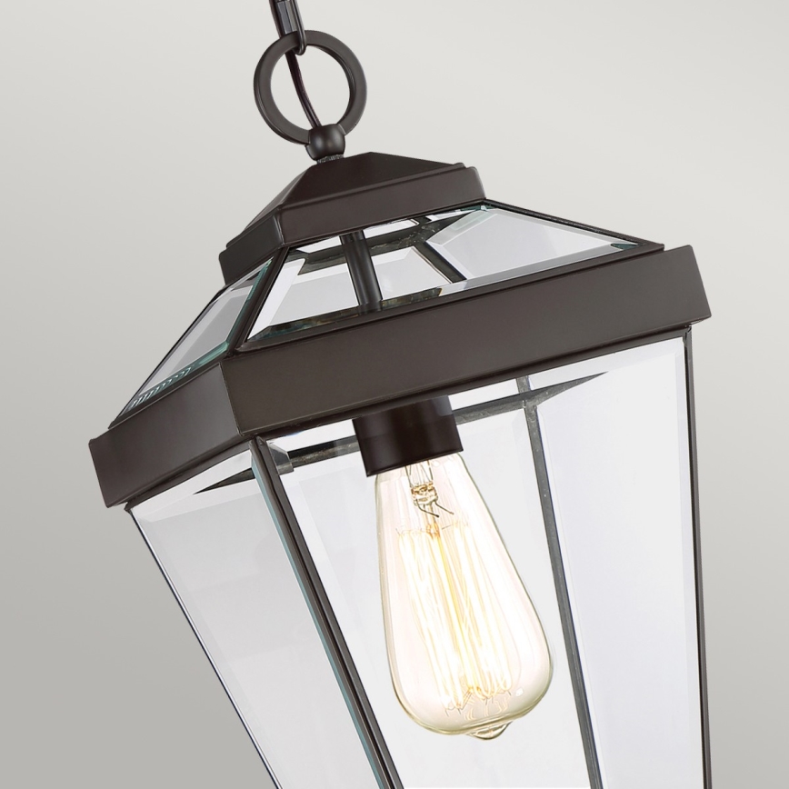 Quoizel - Utomhus ljuskrona på kedja RAVINE 1xE27/60W/230V IP23 brun
