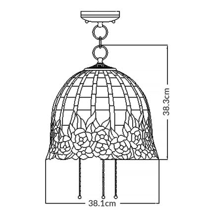 Quoizel - Taklampa med kedja ROSECLIFFE 3xE27/100W/230V