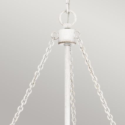 Quoizel - Ljuskrona med kedja WAYLON 4xE27/60W/230V Ø 50,4 cm brun/vit