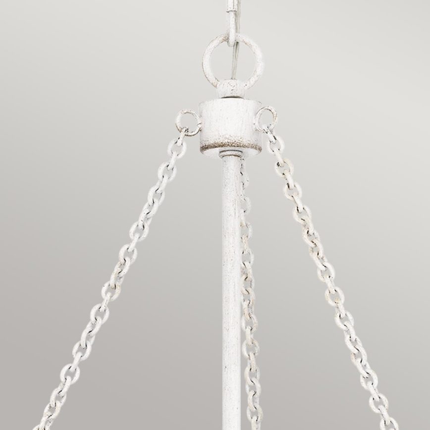 Quoizel - Ljuskrona med kedja WAYLON 4xE27/60W/230V Ø 50,4 cm brun/vit