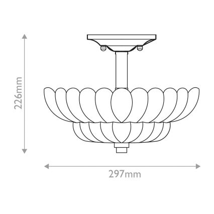 Quoizel - Taklampa WHITECAP 3xE14/40W/230V diameter 29,7 cm