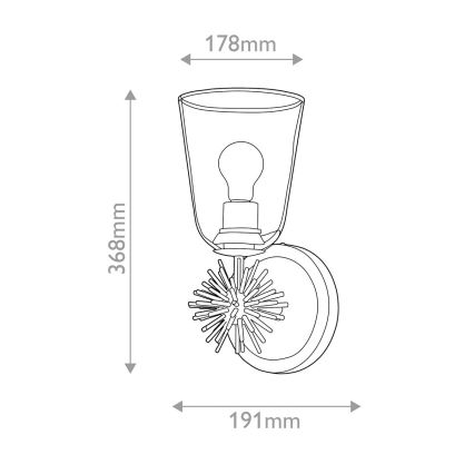 Quoizel - Vägglampa STARING 1xE27/40W/230V koppar
