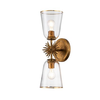 Quoizel - Vägglampa STARING 2xE27/40W/230V koppar