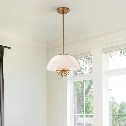 Quoizel - Pendelkrona STARING 3xE14/40W/230V diameter 45,7 cm guld/patina/vit