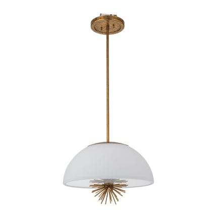 Quoizel - Pendelkrona STARING 3xE14/40W/230V diameter 45,7 cm guld/patina/vit