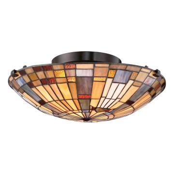 Quoizel - Taklampa INGLENOOK 2xE27/60W/230V diameter 40,7 cm