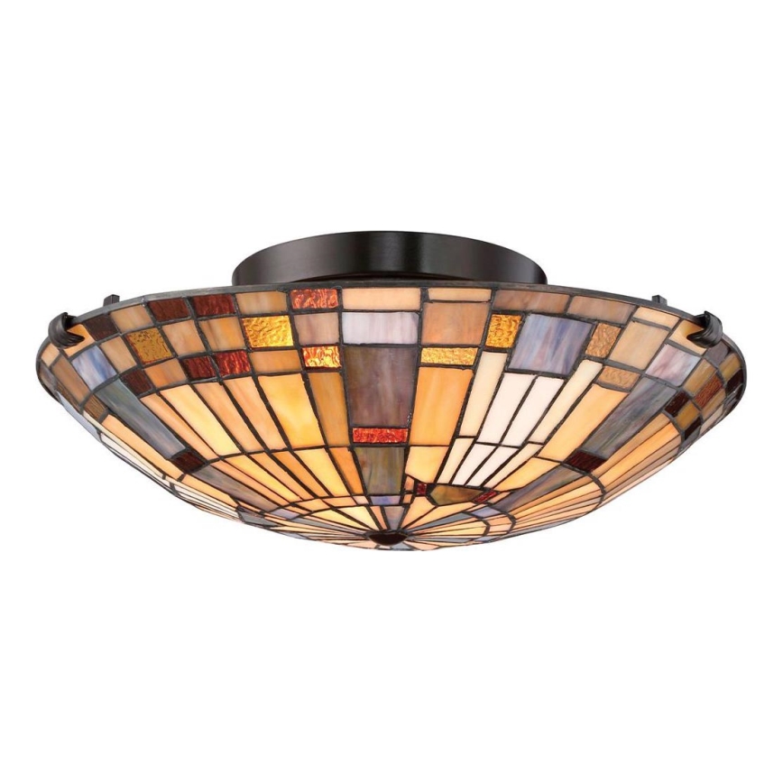 Quoizel - Taklampa INGLENOOK 2xE27/60W/230V diameter 40,7 cm