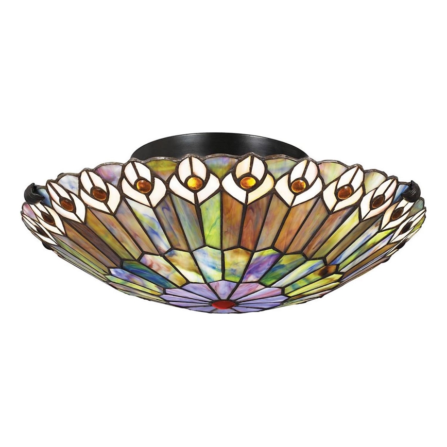 Quoizel - Taklampa Tiffany WATKINS 2xE27/60W/230V Ø 42 cm