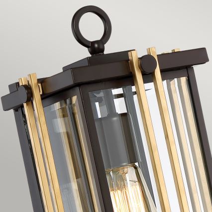 Quoizel - Vägglampa för utomhusbruk GOLDENROD 1xE27/100W/230V IP44 svart/gyllene