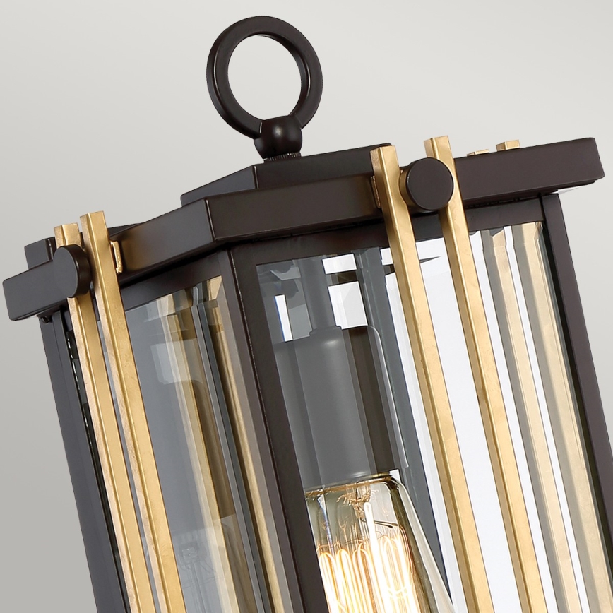 Quoizel - Vägglampa för utomhusbruk GOLDENROD 1xE27/100W/230V IP44 svart/gyllene