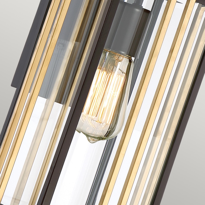 Quoizel - Vägglampa för utomhusbruk GOLDENROD 1xE27/100W/230V IP44 svart/gyllene