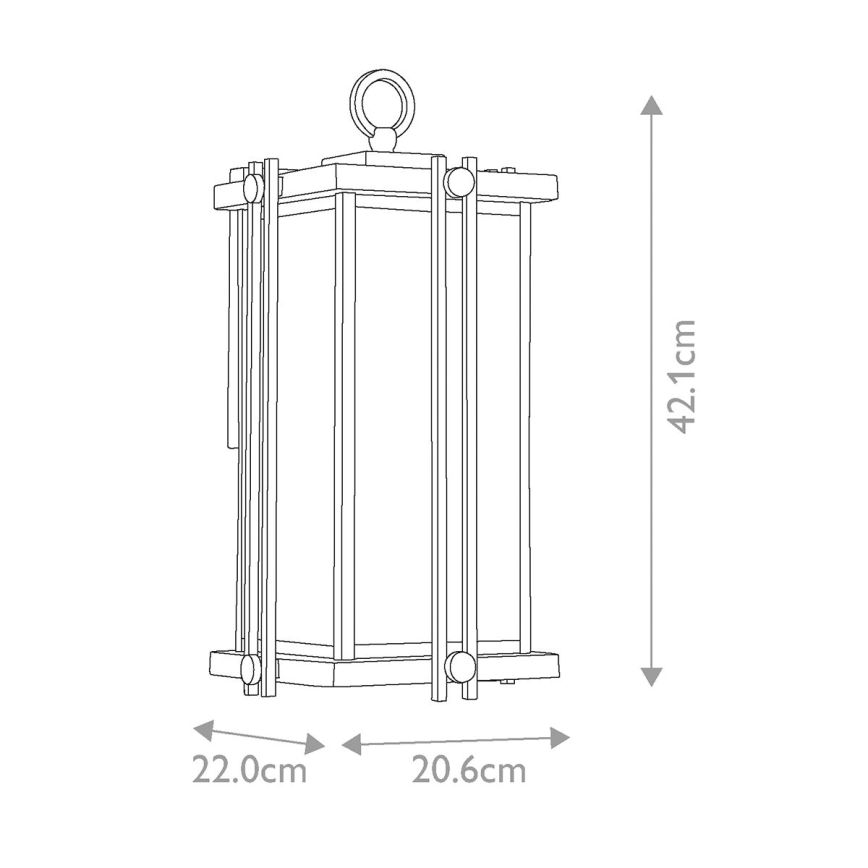 Quoizel - Vägglampa för utomhusbruk GOLDENROD 1xE27/100W/230V IP44 svart/gyllene