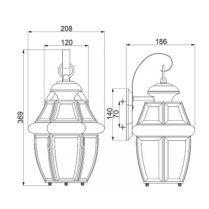 Quoizel - Vägglampa för utomhusbruk MARINE 1xE27/150W/230V IP44 gyllene