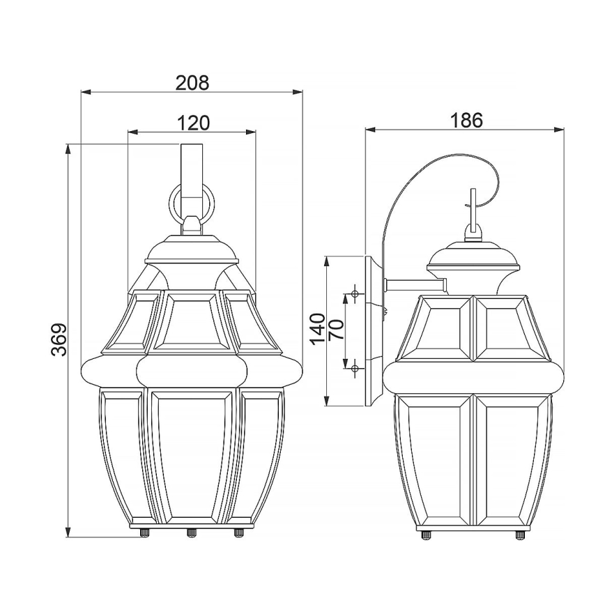 Quoizel - Vägglampa för utomhusbruk MARINE 1xE27/150W/230V IP44 gyllene