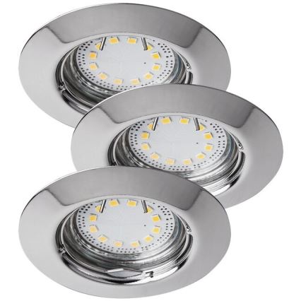 Rabalux - KIT 3xLED Badrum infälld lampa 3xGU10/3W/230V IP44