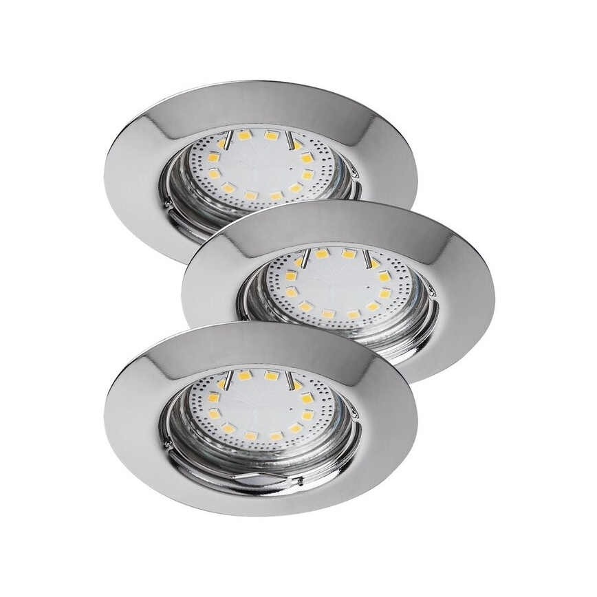 Rabalux - KIT 3xLED Badrum infälld lampa 3xGU10/3W/230V IP44