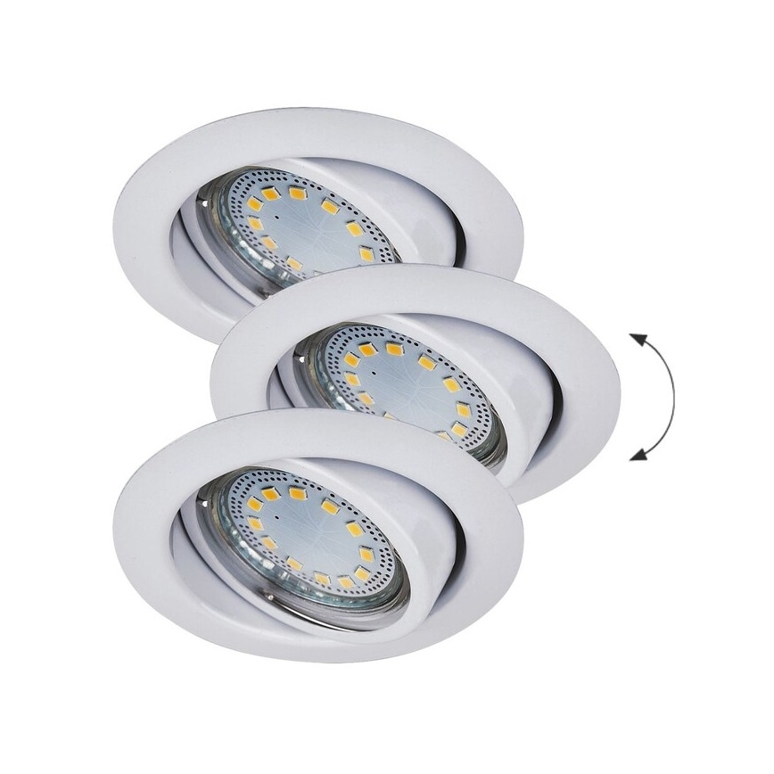 Rabalux - KIT 3xLED Infälld lampa 3xGU10/3W/230V IP40