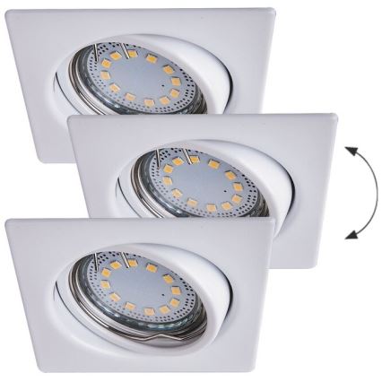 Rabalux - KIT 3xLED Infälld lampa 3xGU10/3W/230V IP40