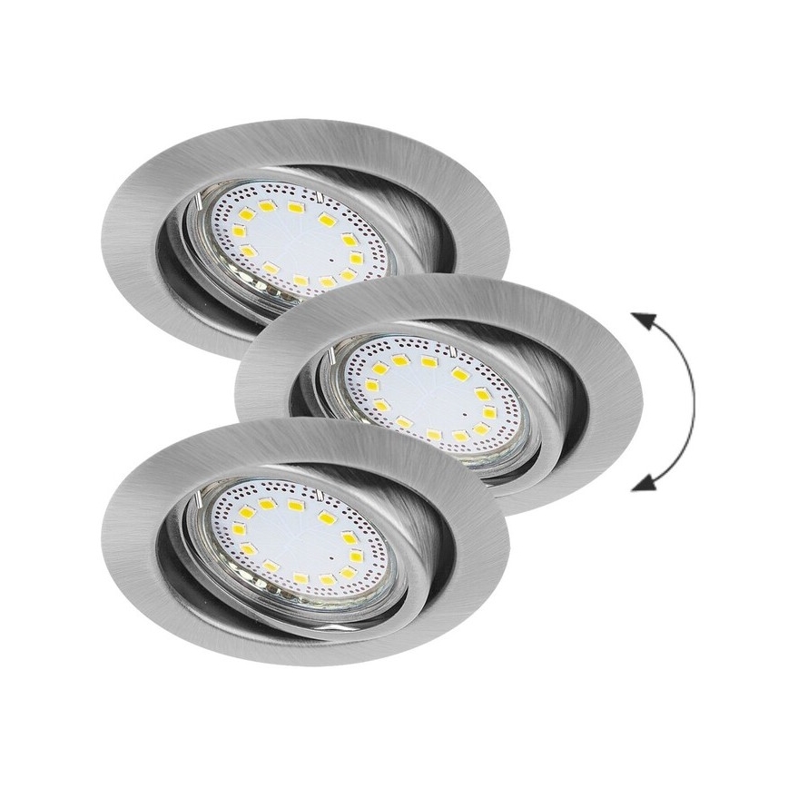 Rabalux - KIT 3xLED Infälld lampa 3xGU10/3W/230V IP40