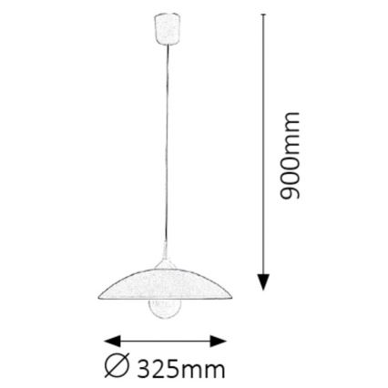 Rabalux 1407 - Ljuskrona CUPOLA RANGE 1xE27/60W/230V röd