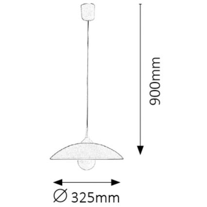 Rabalux 1407 - Ljuskrona CUPOLA RANGE 1xE27/60W/230V röd