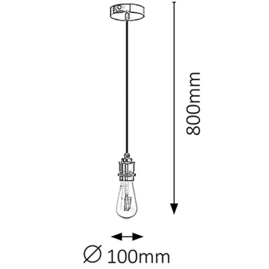 Rabalux 1411 - Hängande lampa FIXY E27/40W svart