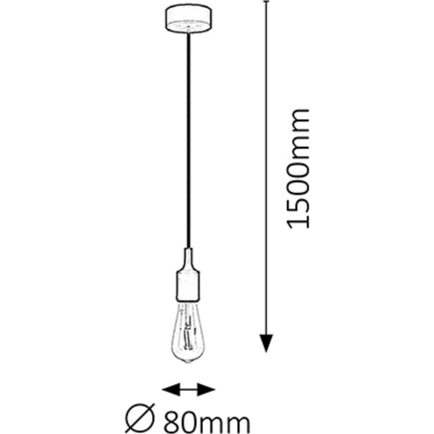 Rabalux 1412 - Hängande lampa ROXY 1xE27/40W svart