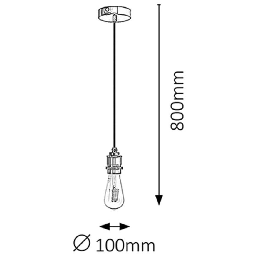 Rabalux 1417 - Hängande lampa FIXY E27/40W brons