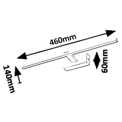 Rabalux - Badrumsspegel med LED-belysning LED/8W/230V IP23