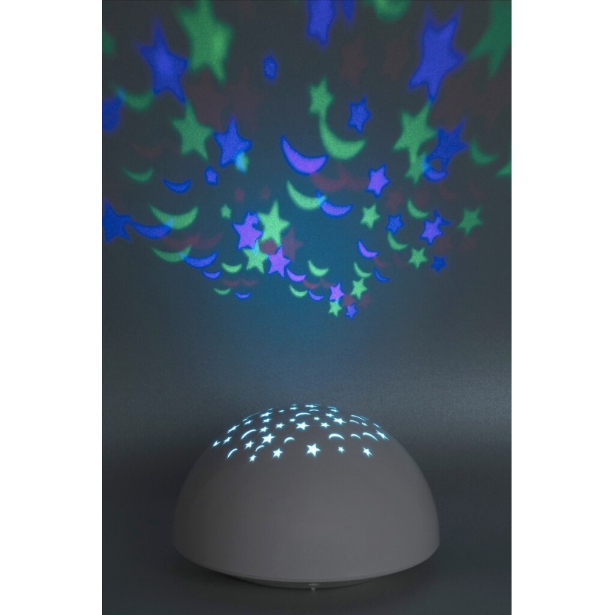Rabalux 1470 - LED Nattlampa LINA RGB LED/0,5W/3xAA