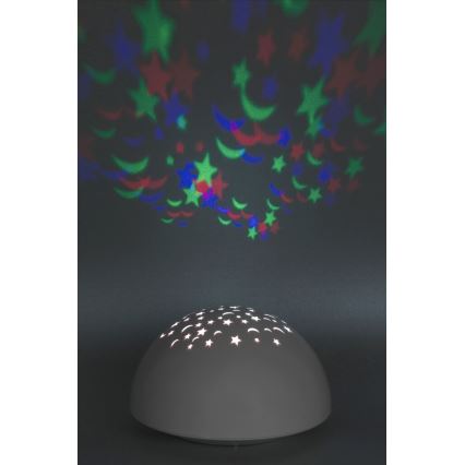 Rabalux 1470 - LED Nattlampa LINA RGB LED/0,5W/3xAA
