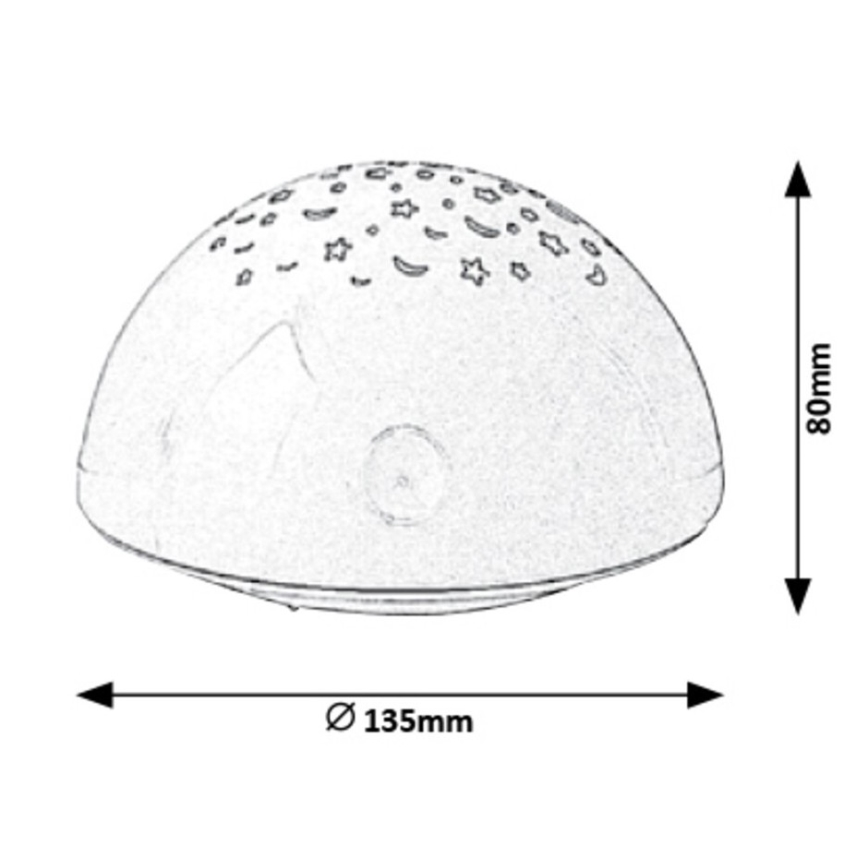 Rabalux 1470 - LED Nattlampa LINA RGB LED/0,5W/3xAA