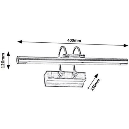 Rabalux - LED tavelbelysning LED/9W/230V