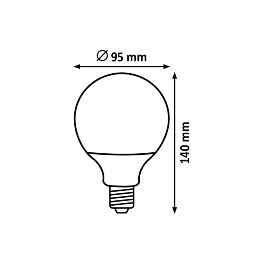 Rabalux  - LED glödlampa G95 E27/15W/230V 4000K