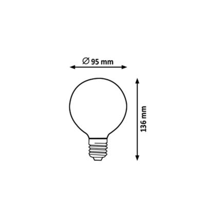 Rabalux - LED glödlampa G95 E27/7W/230V 4000K