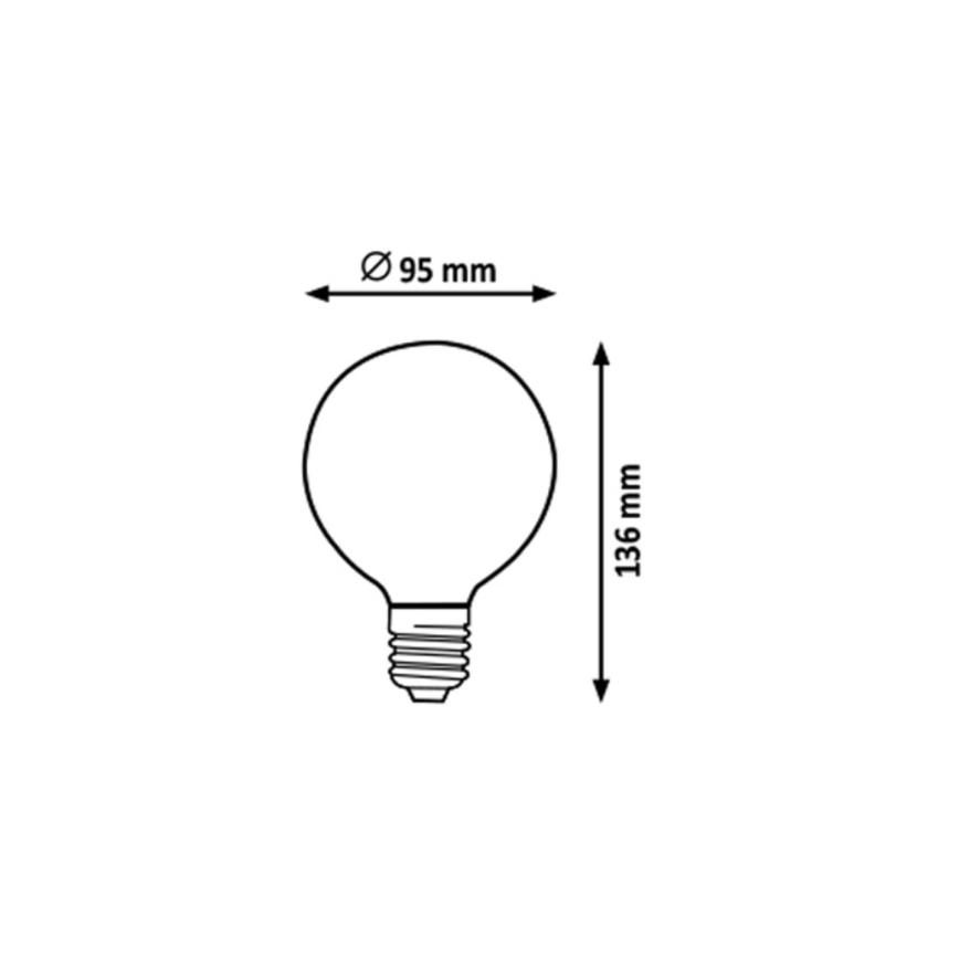 Rabalux - LED glödlampa G95 E27/7W/230V 4000K