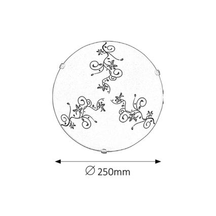 Rabalux 1847 - Takbelysning BLOOMY 1xE27/60W/230V