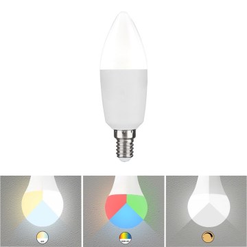 Rabalux 1980 - LED RGB Dimbar glödlampa C37 E14/5W/230V Wi-Fi 3000-6500K