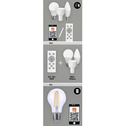 Rabalux 1980 - LED RGB Dimbar glödlampa C37 E14/5W/230V Wi-Fi 3000-6500K