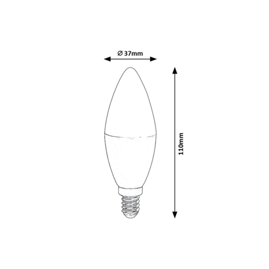Rabalux 1980 - LED RGB Dimbar glödlampa C37 E14/5W/230V Wi-Fi 3000-6500K