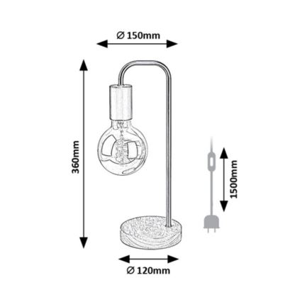 Rabalux - Bordslampa 1xE27/40W/230V